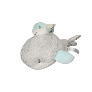 Boppy Musical Gray Mint Mommy & Baby Wind Up Go To Sleep Whale Plush 9”